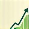 Ilustração de um gráfico mostrando crescimento positivo